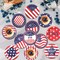 120 PCS 4th of July paper plates American Flag Patriotic 7 inch Plates Paper Plates Independence Day Red White Blue Holiday Party Tableware Decorations